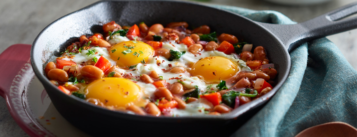 Kacang Panggang dengan telur