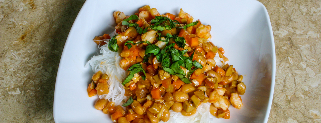 Bihun dengan Kacang Panggang